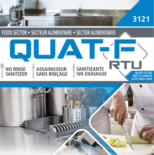 QUAT-F RTU est un assainisseur sans rinçage